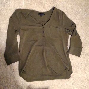 Half button dress top